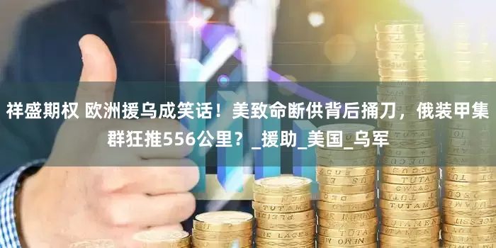 祥盛期权 欧洲援乌成笑话！美致命断供背后捅刀，俄装甲集群狂推556公里？_援助_美国_乌军